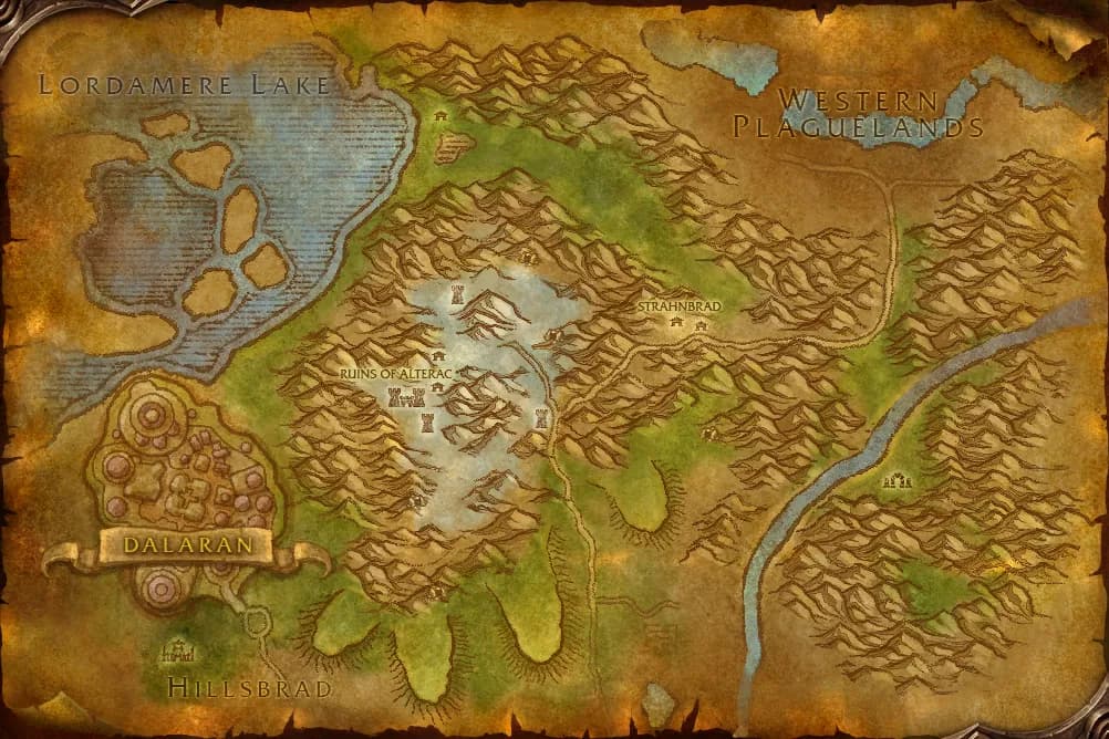 Map of Alterac Mountains