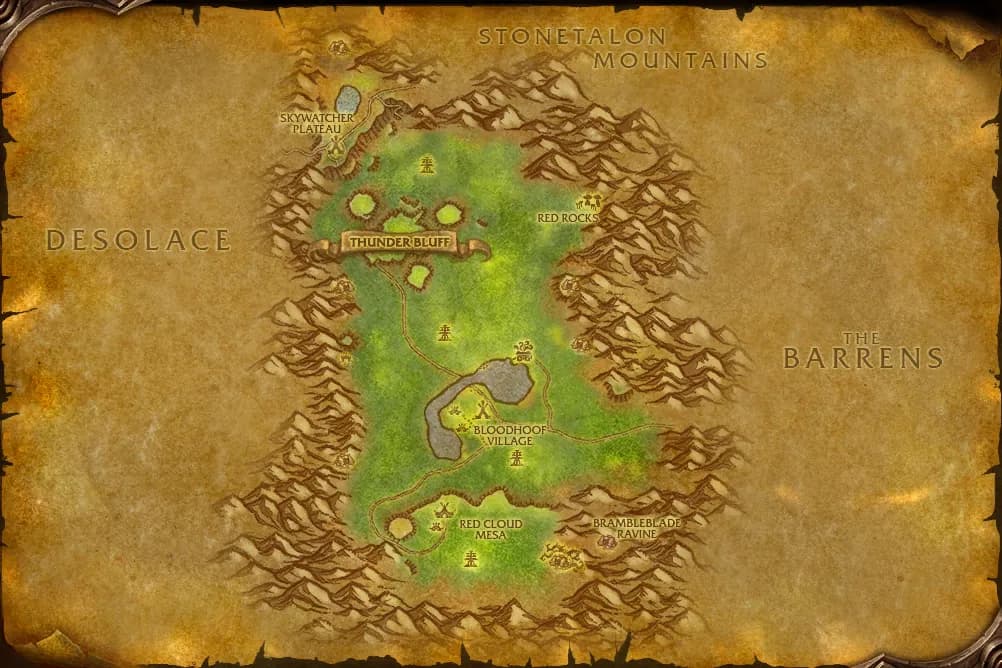 Map of Mulgore