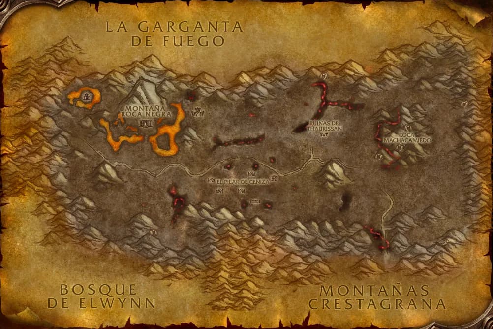 Mapa de Las Estepas Ardientes