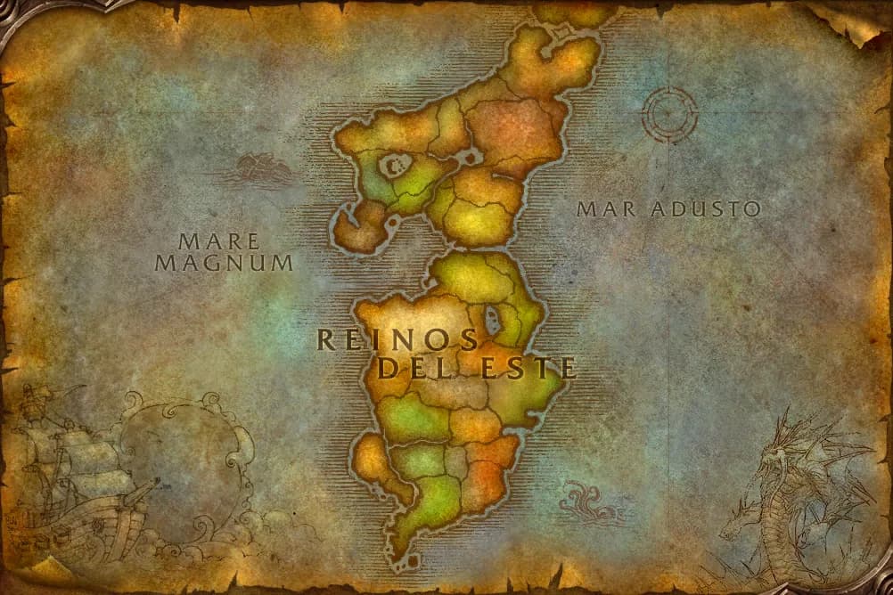 Mapa de Reinos del Este