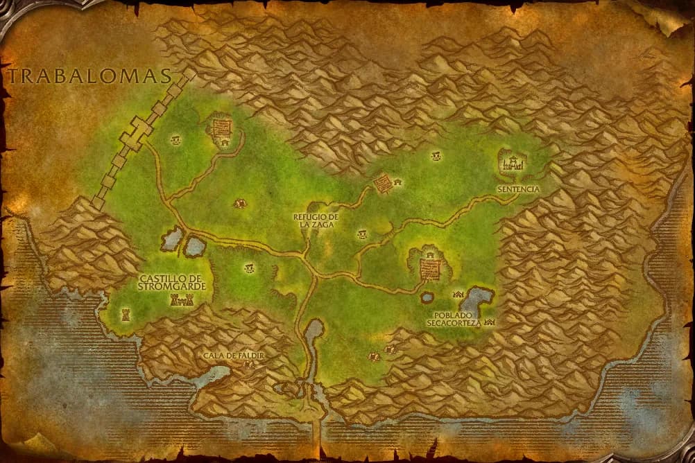 Mapa de Tierras Altas de Arathi