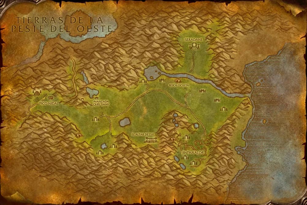 Mapa de Tierras del Interior